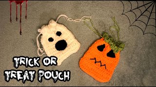 How to crochet halloween TRICK OR TREAT pouches! Pumpkin and ghost edition