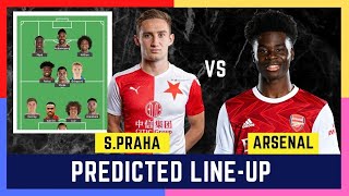 PREDICTED LINE-UP | Slavia Praha vs Arsenal | Martinelli, Saka, Laca Must Start. Arsenal news now