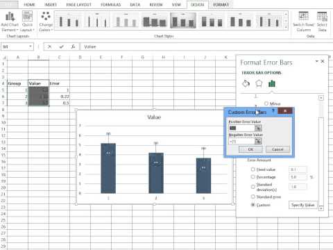 Simple Custom Error Bars Excel 2013 Simple Custom Error Bars Excel 2013