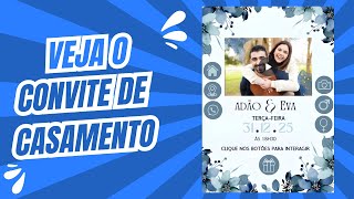 Veja como pode ficar o seu Convite de Casamento #convitedecasamento