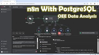 Automating OEE Data Analysis with n8n AI Agent and PostgreSQL | Step-by-Step Tutorial