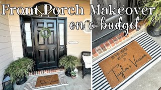Front Porch Decorating Ideas | Small Front Porch Makeover on a Budget | Spring 2024 DIY Porch Decor