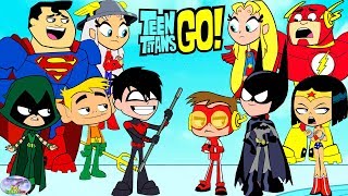 Teen Titans Go! vs. Superman Aquaman and friends! Cartoon Character Swap - SETC