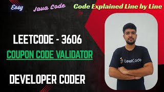 Coupon Code Validator | LeetCode 3606 | Weekly Contest 457 | Java Code | Developer Coder
