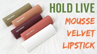 BIYW Review Chapter: #149 HOLD LIVE MOUSSE VELVET LIPSTICK SWATCH \u0026 REVIEW