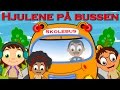 Hjulene på bussen | 15 minutter mix med tekst | Danish Wheels on the Bus Compilation