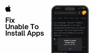 How To Fix Unable To Install App Please try again Later on iPhone/iOS