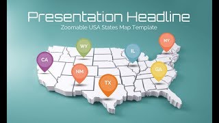 USA States Map - Presentation Template for Prezi