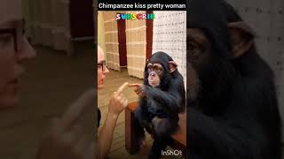 chimpanzee kiss