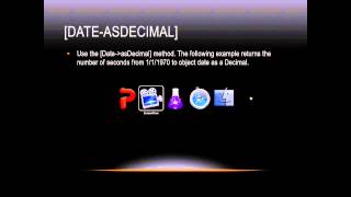 Lasso Programming: [Date→asDecimal]