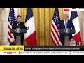 donald trump and emmanuel macron hold joint news conference