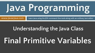 Learn Java Programming - Final Primitive Data Type Variables Tutorial
