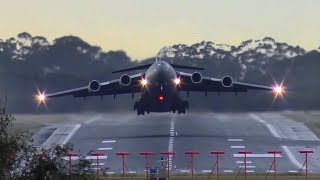 INCREDIBLE RAAF Boeing C-17 Globemaster HEAD-ON Takeoff ● Melbourne Airport Plane Spotting