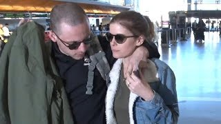 Kate Mara Traveling With Bald Hubby Jamie Bell