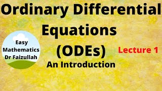 Introduction to Ordinary Differential Equations | Lecture 1