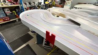 U C Raceway Wood Routed Slotcar track is alive and running update 6 😃 🎉🎊