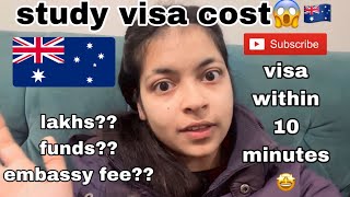 Cost for Australian study visa🇦🇺 | visa within 10 minutes😱| Money I spent on my visa |