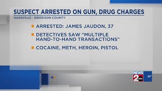 Suspect arrested on gun, drug charges