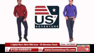 Homeshop18.com - 2 Stylish Men's Shirts With Jeans - US Adventure Classic