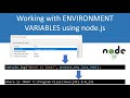 ENVIRONMENT VARIABLES: reading that from your node.js application