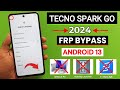 Tecno Spark Go 2024 Frp Bypass Android 13 Without Pc | Tecno BG6 Frp Google Account Unlock