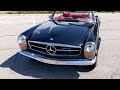 1968 mercedes 280sl m116 3.5l v8 infusion walk around start and drive