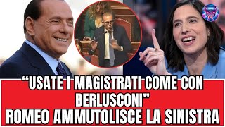 ROMEO ZITTISCE LA SINISTRA: USATE I MAGISTRATI COME CON BERLUSCONI!