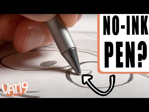 The Inkless Metal Pen literally writes in metal. The Inkless Metal Pen literally writes in metal.