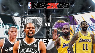 LeBron James \u0026 Kyrie Irving VS Kevin Durant \u0026 Russell Westbrook | Lakers VS Nets | NBA 2023 Season