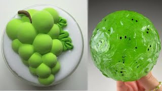 Best Ever Satisfying/ASMR/relaxing green slime compilation #1  (REQUESTED)