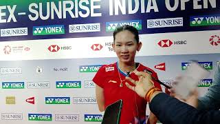 Yonex India Open 2025 : Thailand player Pornpawee Chochuwong beat Japan \u0026 Reached Finals | Interview