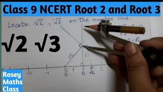 Class 9/Represent root 2 and root 3 on the number line/ Construction of √n #maths #ncert