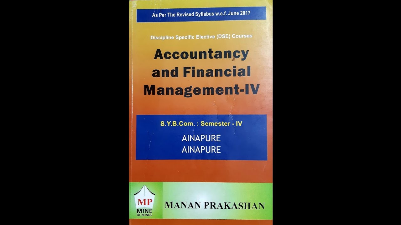 SYBCOM SEM-IV FINANCIAL ACCOUNTING | MANAN PRAKASHAN ALL CHAPTERS MCQ'S ...