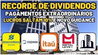 CSMG3: CUIDADO! FIIS: MAIORES DIVIDENDO! LEVE3: NOVO ANÚNCIO! BBSE3: LUCROS DECOLAM? ITUB3: EXTRAS?