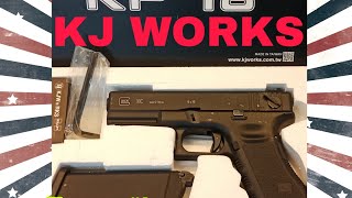 KJ WORKSรุ่นKP-18 GLOCK 18 AUTO ปืนแก๊ส2ระบบ2แม็กโปรพร้อมเล่นพร้อมจัดส่งฟรี