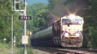 HiDef: Tons of Train Action in Amsterdam, NY. Feat BNSF \u0026 CN/IC 6-14-13.