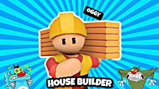 OGGY BUILD THE RICHEST HOUSE IN HOUSE BUILDING GAME | WITH JACK \u0026 BOB | OGGY GAME