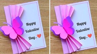 Handmade Happy valentine day greeting card/ diy greeting cards for valentine day easy \u0026 beautiful