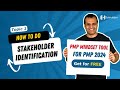 Stakeholder Identification in Agile and Predictive –PMP Mindset Tool for PMP 2024: Get now !!