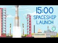 15 Minute Rocket Launch Countdown! 🏗️ Full Rocket Build & Launch Visual Timer