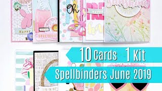 10 Cards with 1 Kit - Spellbinders Card Making Kit