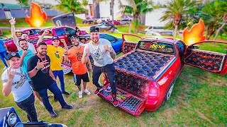 FIZ UMA FESTA DE CARRO REBAIXADO E SOM EM CASA !! “ chamei todo mundoooo “ 🔥🔉😈