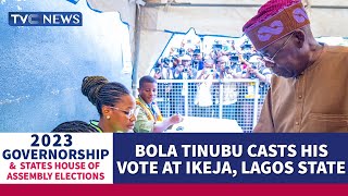President-Elect Bola Tinubu Casts His Vote at Ikeja, Lagos State