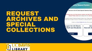 How to Request Archives and Special Collections (ASC) Materials