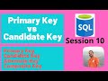 Primary Key vs Candidate Key in DBMS | Primary Key in SQL | Candidate Key | Alternate Key in SQL