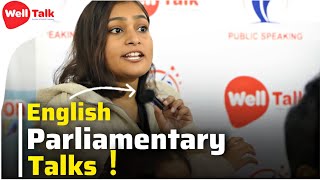 English Parliamentary talks | Batch A | Spoken English Class in Lucknow | WellTalk institute