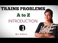 TRAINS | A to Z | Part - 1 | INTRODUCTION & BASIC PROBLEMS | Mrs. Radhina C