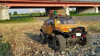 【RC スケールクローラー】TAMIYA CC-02 クロカン走行 in 荒川 (Cross country movie in Arakawa river in Japan)