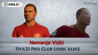 FIFA 21 faces Virtual Pro club look alike Nemanja Vidic // Manchester United // Serbia