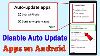 How To Disable Auto Update Apps on Android || Turn off auto update google play  ||  Cancel  Update